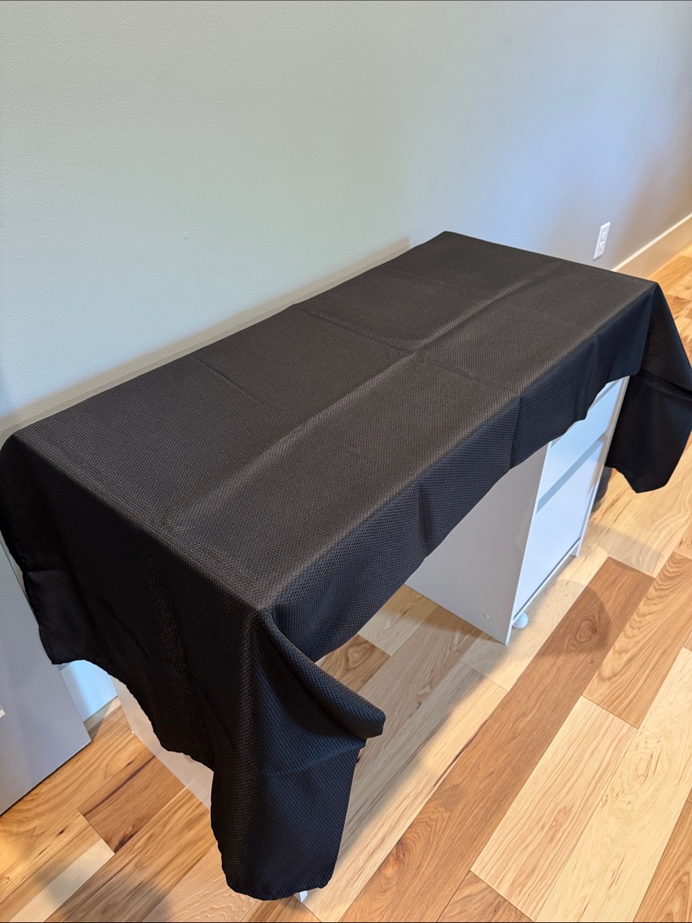 Black Rectangle Textured Tablecloth for Dining Table 60”x 84”